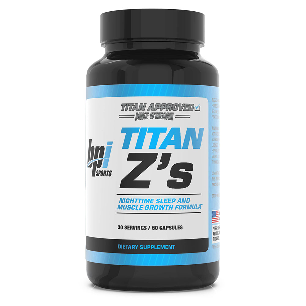 Titan Z's capsule bottle. Nighttime sleep and muscle growth formula 30 servings / 60 capsules